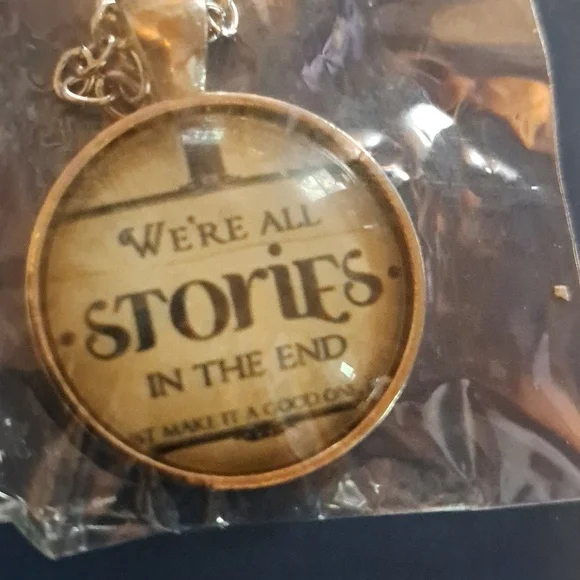 3 Doctor Who necklace set trio pouch Dr quote silver tone - Picture 5 of 6